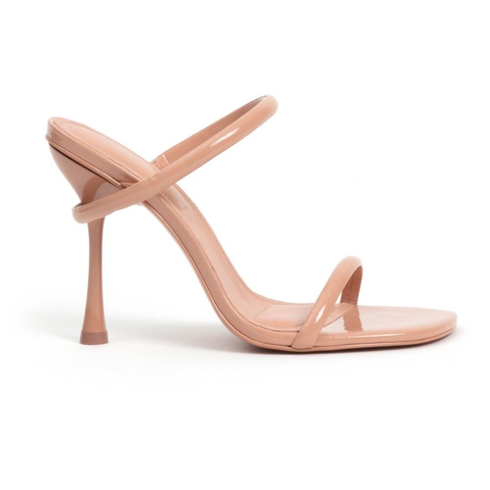 Sima K Nude Patent Strappy High Heel Sandal